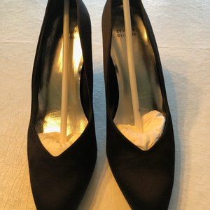 Stuart Weitzman size 12 Black satin pumps